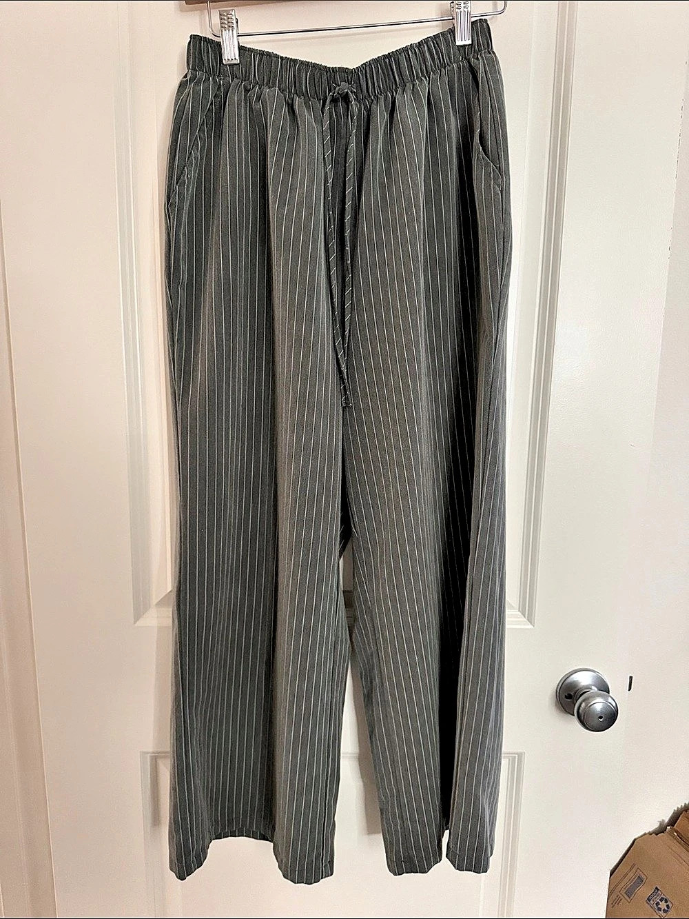 Cisono Women's Striped Wide Leg Pants Size Medium